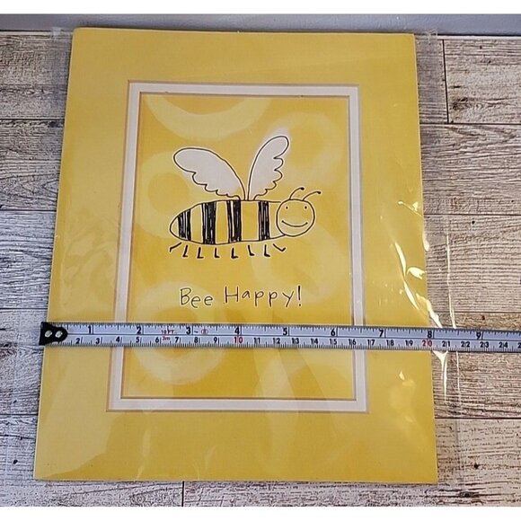 Bumble BEE HAPPY Lithograph Matted Art Print Ready to Frame by David Walker - Picture 5 of 5